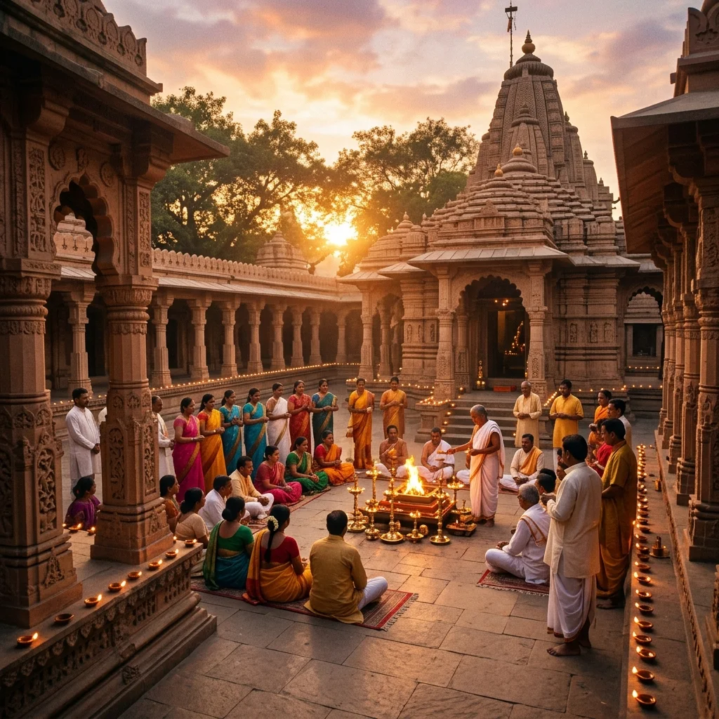Temple Courtyard View