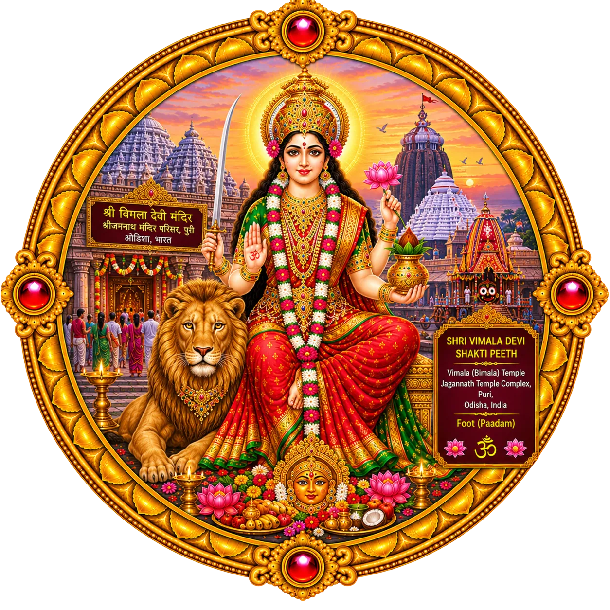 Goddess Vimala Devi Center Medallion