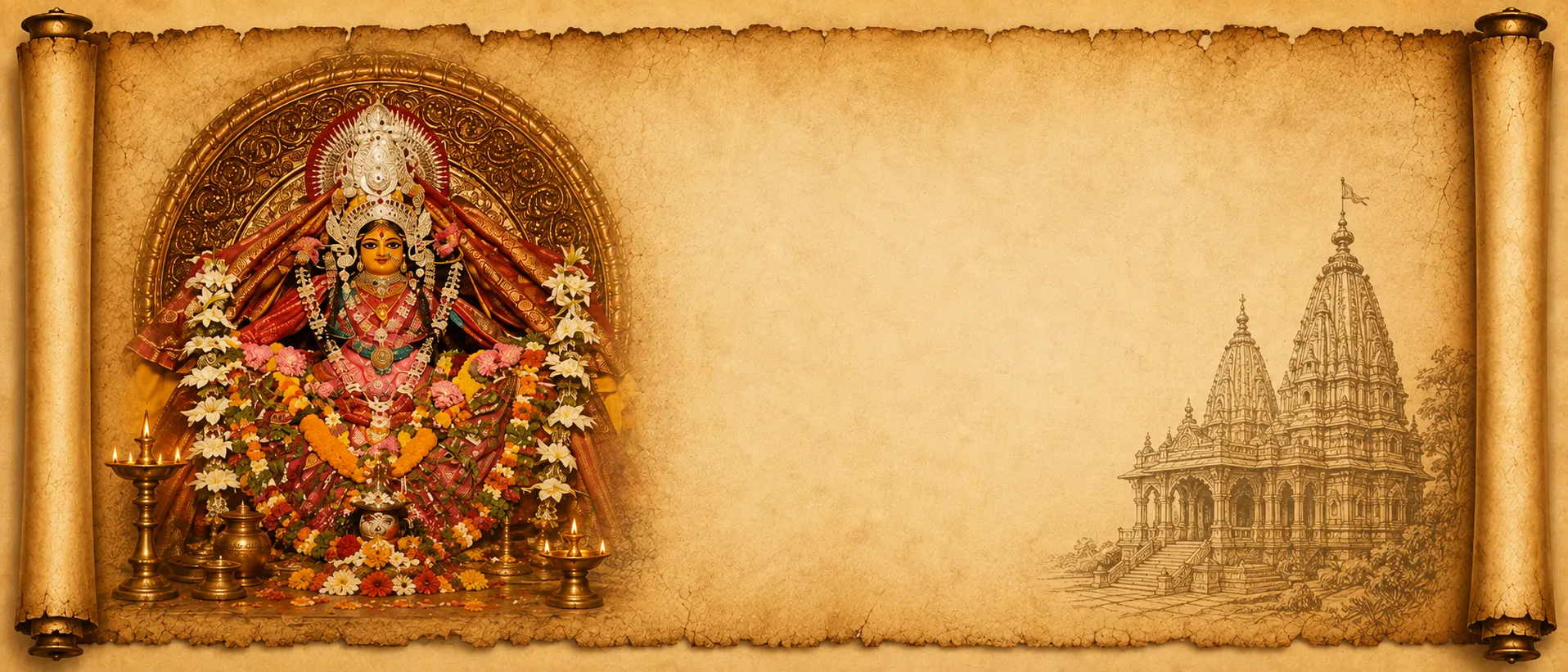 The Sacred Story of Shri Biraja Devi Background