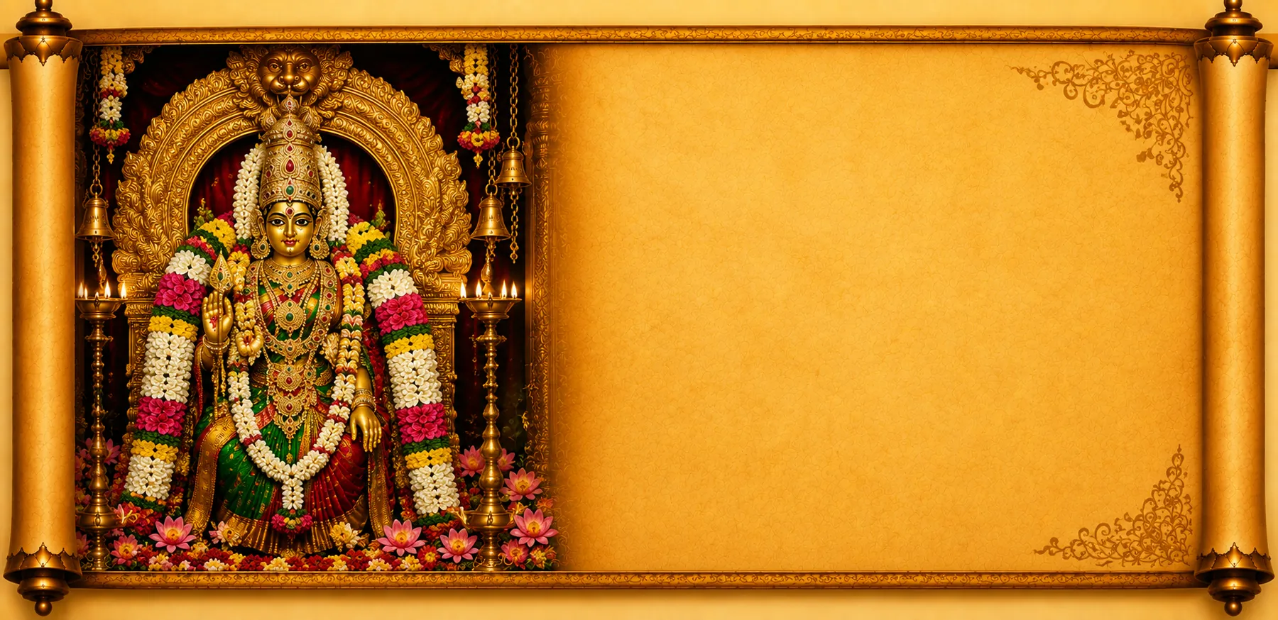 The Sacred Story of Shri Manikyamba Devi Background