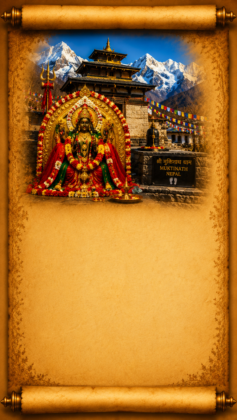 The Sacred Story of Shri Gandaki Peedam Mobile Background
