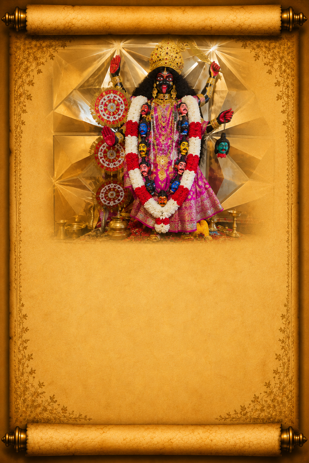 The Sacred Story of Shri Paatala Kali Peedam Mobile Background